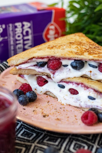 Francúzske Active Protein toasty s cheesecake náplňou