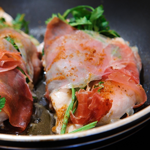 Kuracie prsia v šunke