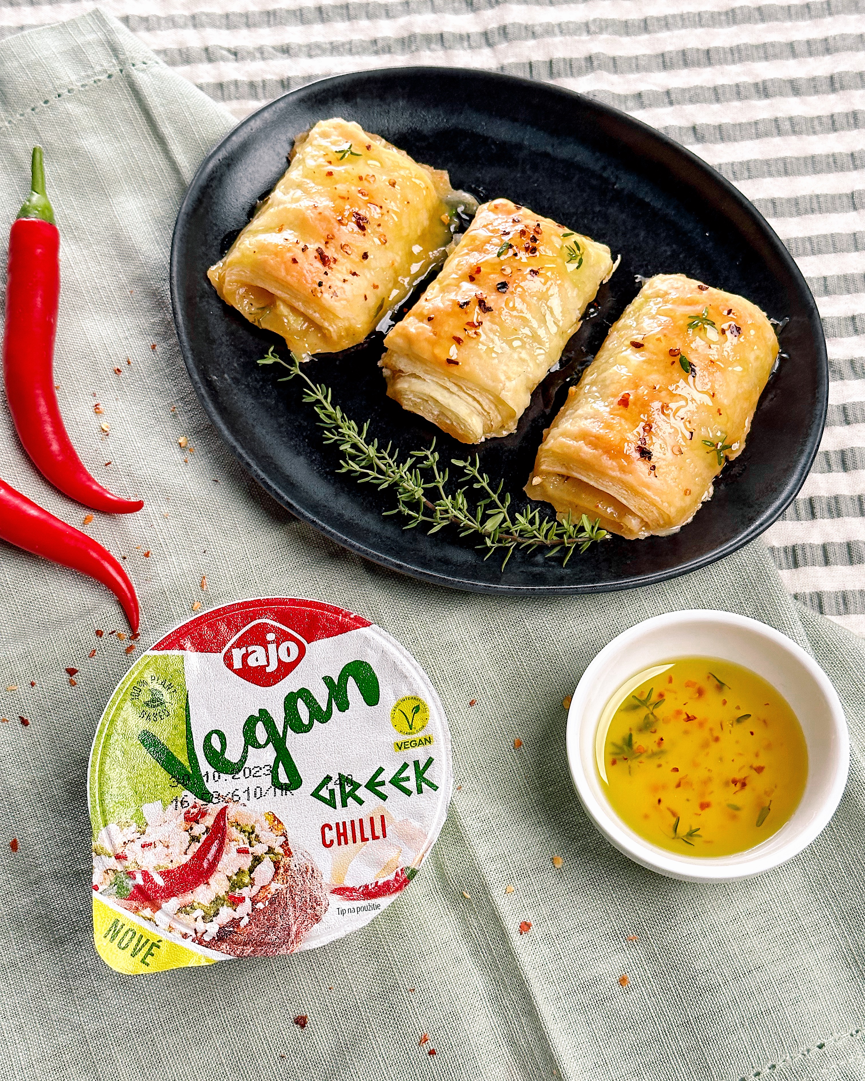 Vegan Chilli Feta Rolls