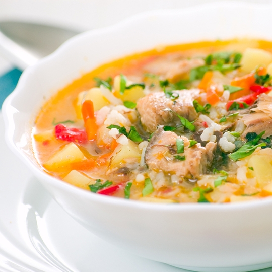 Rybia polievka so zeleninou