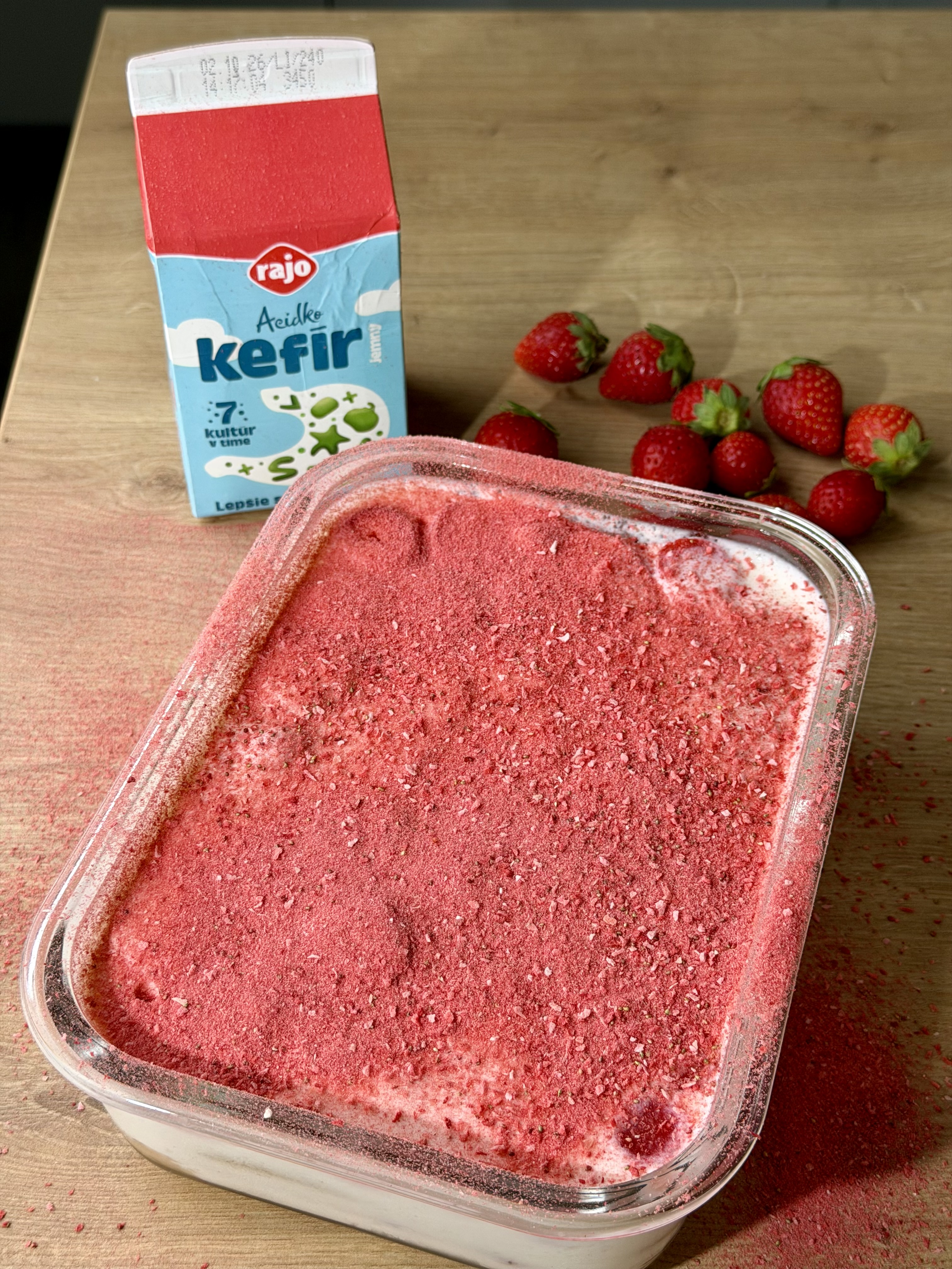 Jahodovo Kefírové Tiramisu