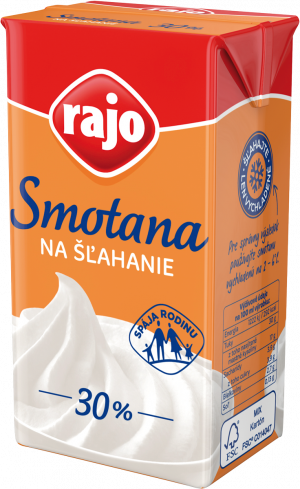 UHT smotana na šľahanie 30 %, 250 ml