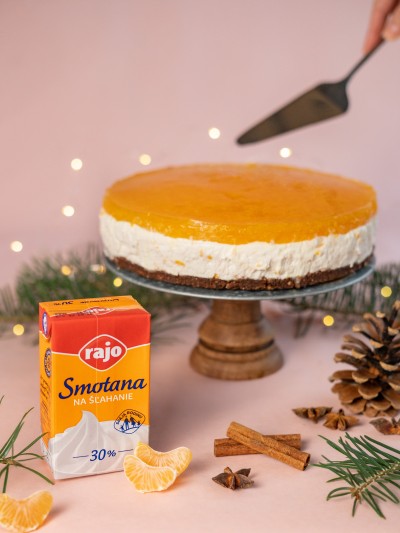 Vianočný mandarínkový cheesecake