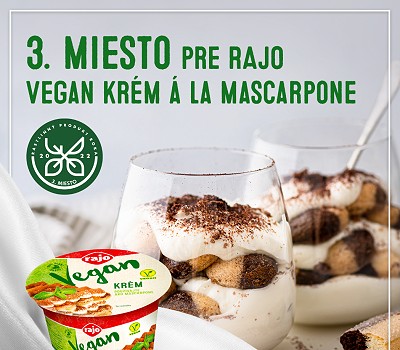 RAJO Vegan krém á la mascarpone patrí medzi rastlinné produkty roka 2022