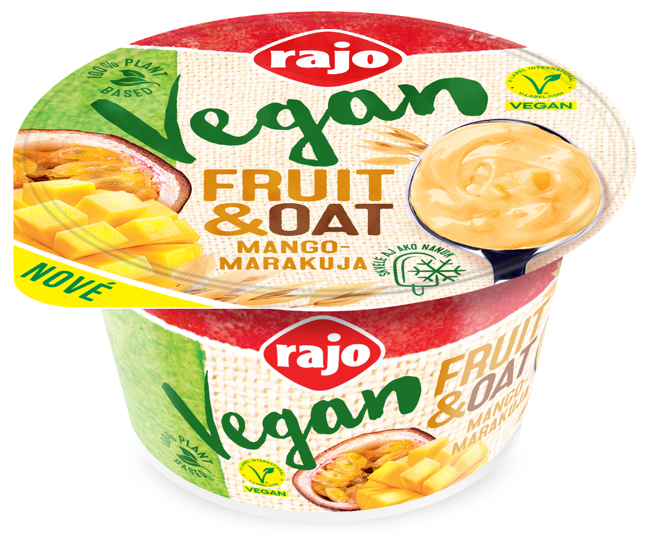 Vegan Fruit&Oat dessert mango-passion fruit