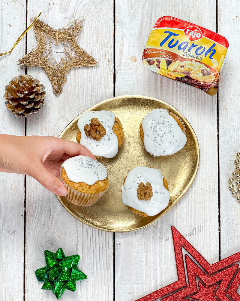 Vianočné tvarohové muffiny